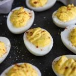 Classic Deviled Eggs garnished with paprika