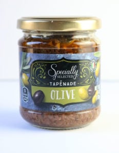 Olive tapenade in a jar from Aldi