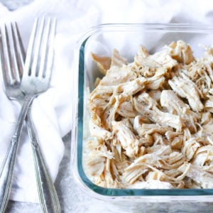 shredded chicken in a bowl