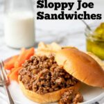 pinterest image for Sloppy Joe sandwiches