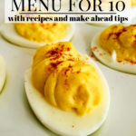 Easter Dinner for 10 with recipes pin image