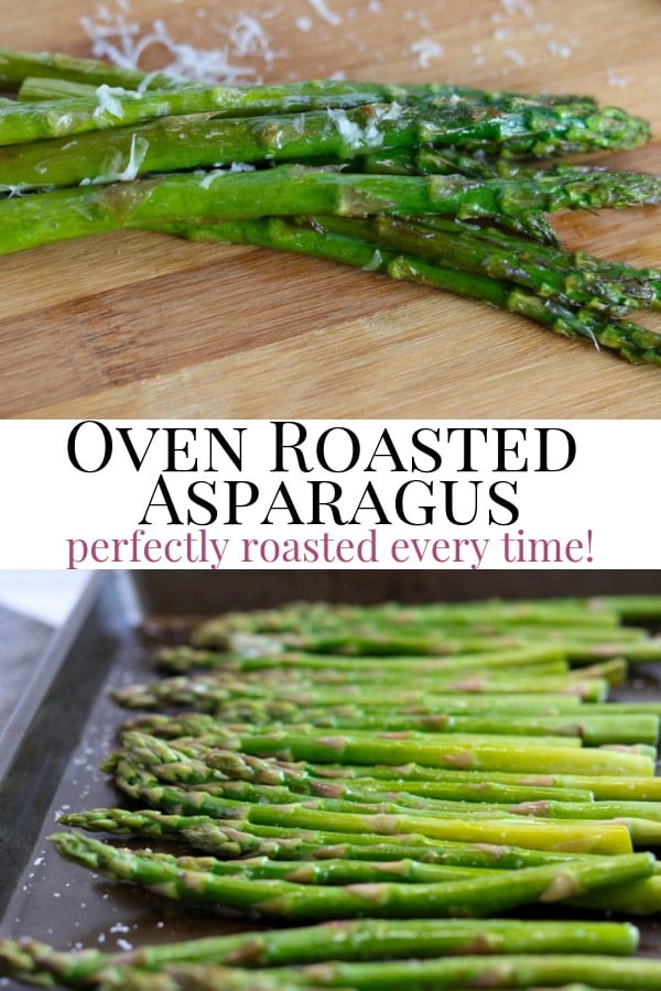 oven roasted asparagus pin image