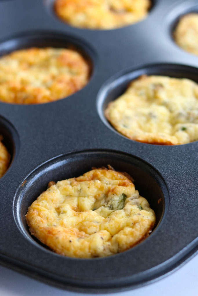 egg cups in a muffin tin