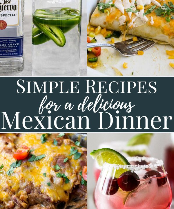 Simple Recipes for a Mexican dinner pinterest image