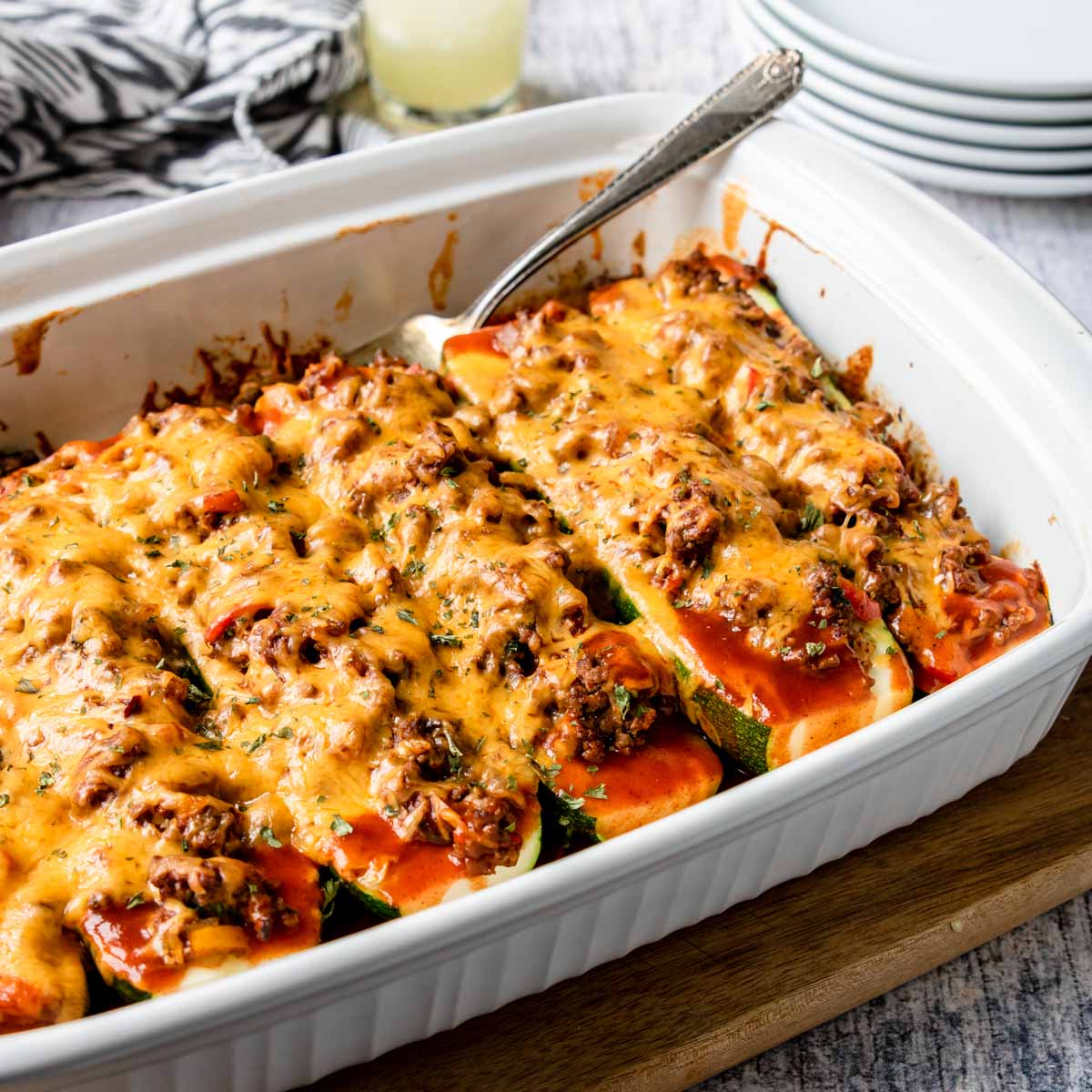 The Best Enchilada Zucchini Boats Mom's Dinner