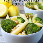 A super simple pasta recipe that is bursting w/ flavors of fresh lemon, warm garlic, & caramelized oven roasted broccoli. A great dinner recipe for tonight!