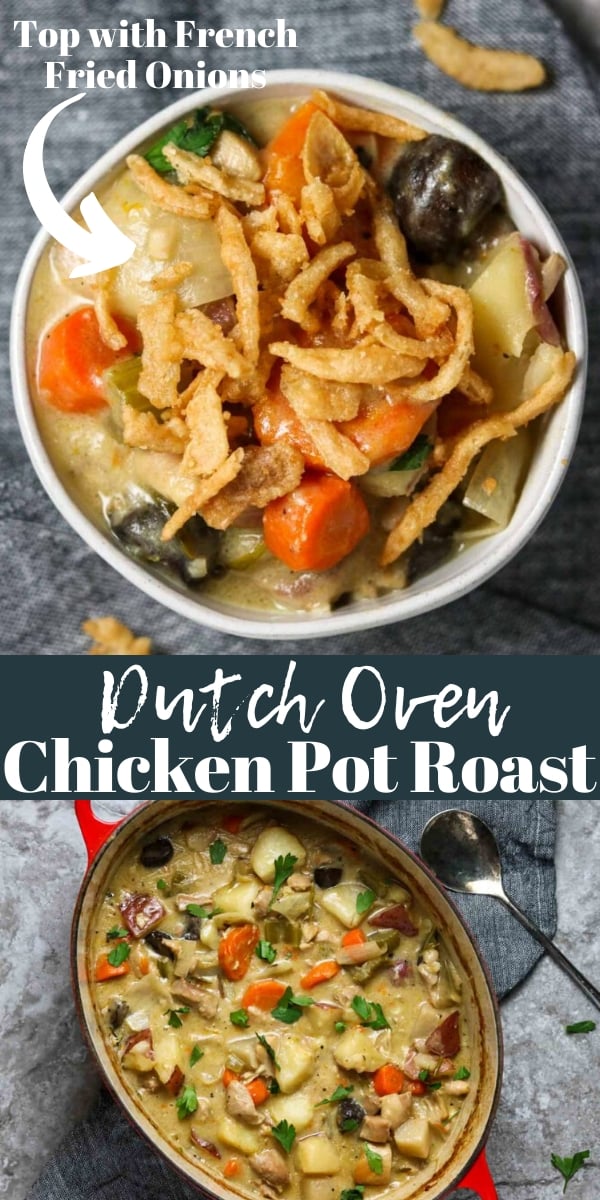 Savory Dutch Oven Chicken Pot Roast - Mom's Dinner