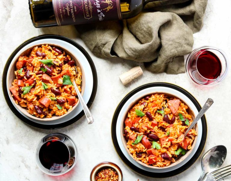 One Skillet Dirty Rice & Beans Mom's Dinner