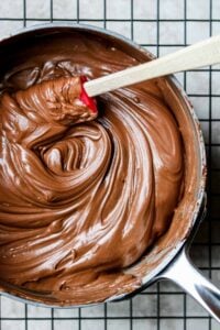 chocolate and butterscotch melted in a pot