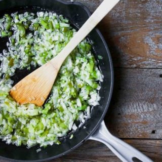 onions and green peppers sauteed in butter
