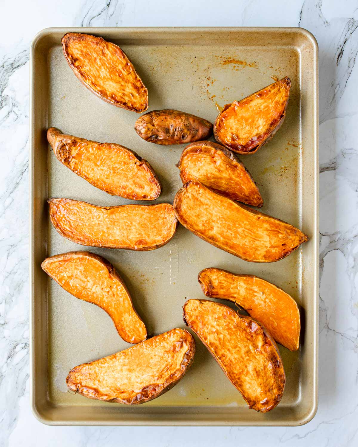 sweet Potatoes that have been roasted perfectly