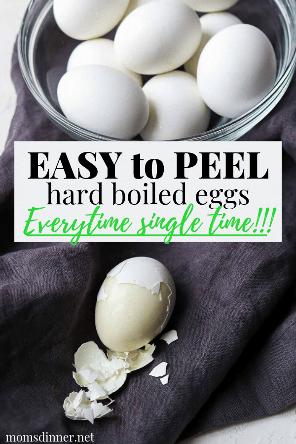 Easy to Peel hard boiled egg pin image