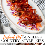 Instant Pot Boneless Country Style Ribs pinterest image