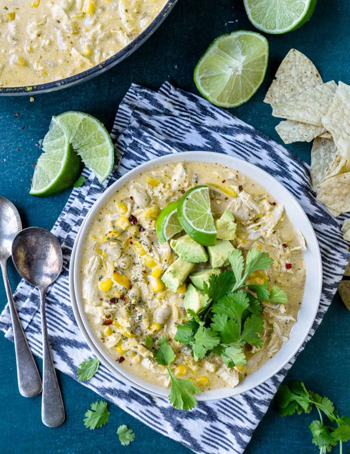 Thick and Hearty White Chicken Chili - Mom's Dinner