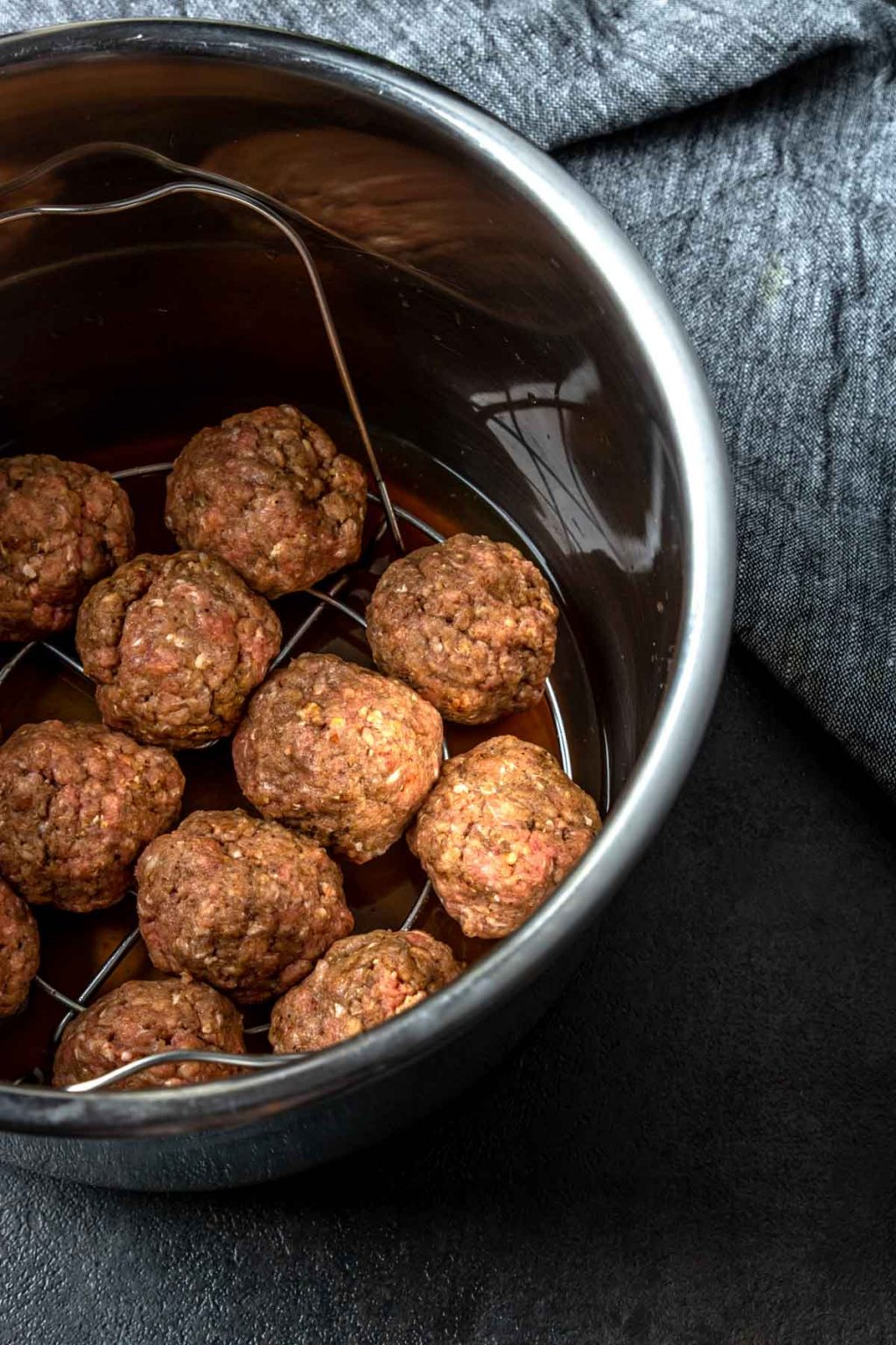 Entree size meatballs in the Instant Pot