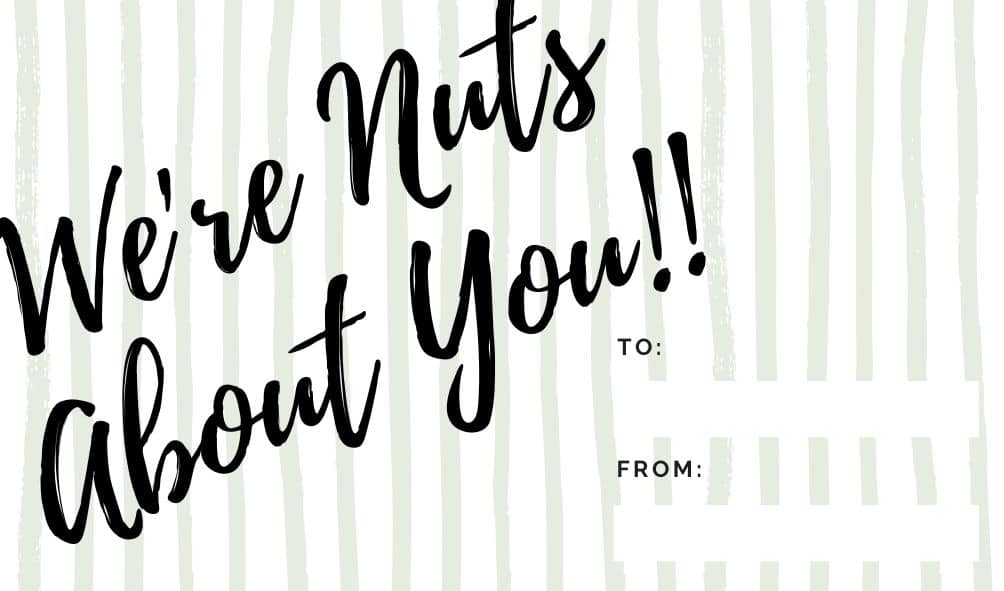 We're Nuts About You, gift tag