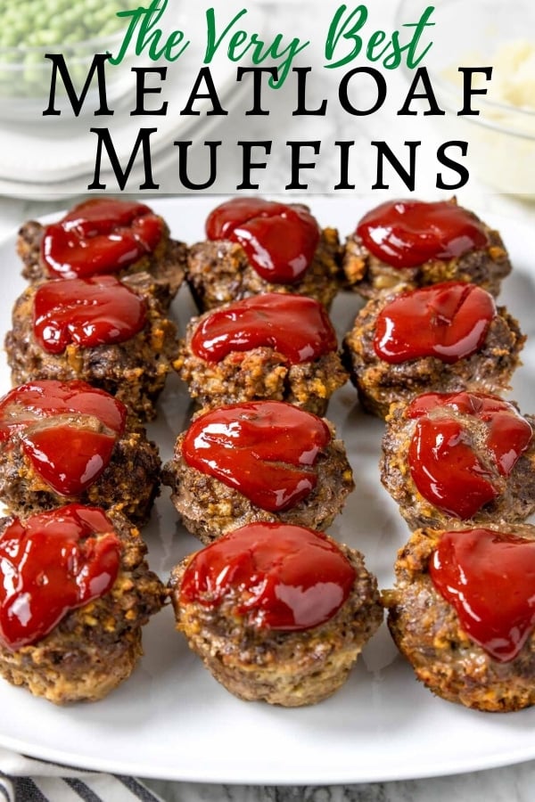 The Very Best Meatloaf Muffin Cups with a picture of 12 meatloaf muffins