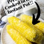 corn on the cob pinterest image with text overlay
