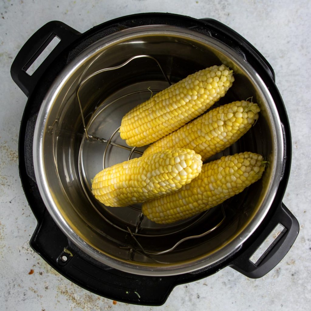 Corn standing up in the instant pot