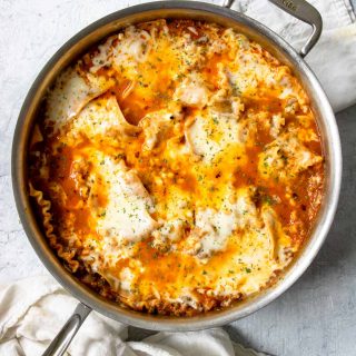 Skillet lasagna recipe cooked on the stove top