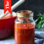 pinterest image for homemade marinara sauce