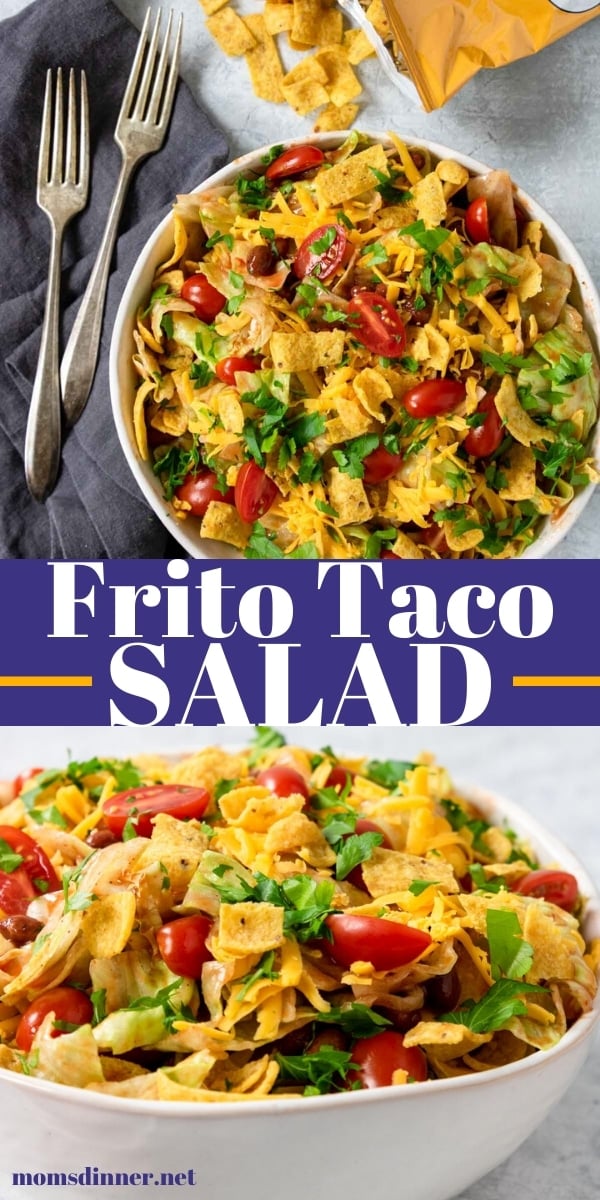 Frito Taco Salad with Catalina Dressing - Mom's Dinner