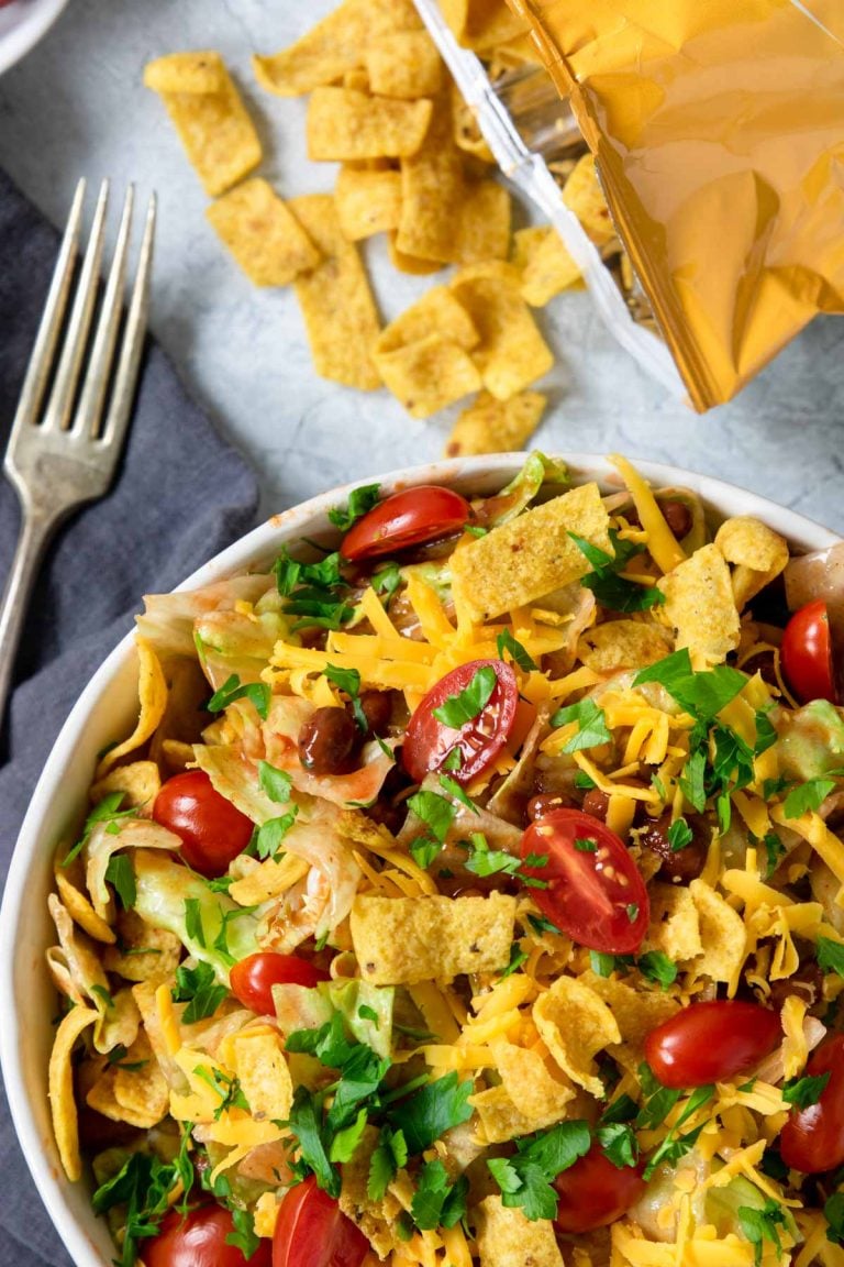 Frito Taco Salad with Catalina Dressing - Mom's Dinner