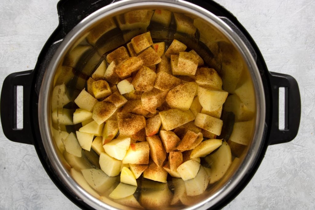 ingredients for applesauce in the instant pot