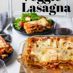 pinterest image for veggie lasagna