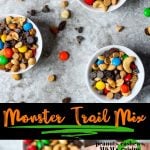 Monster Trail Mix Pin image with text