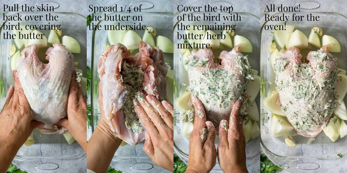 final four steps to prep a turkey breast for the oven