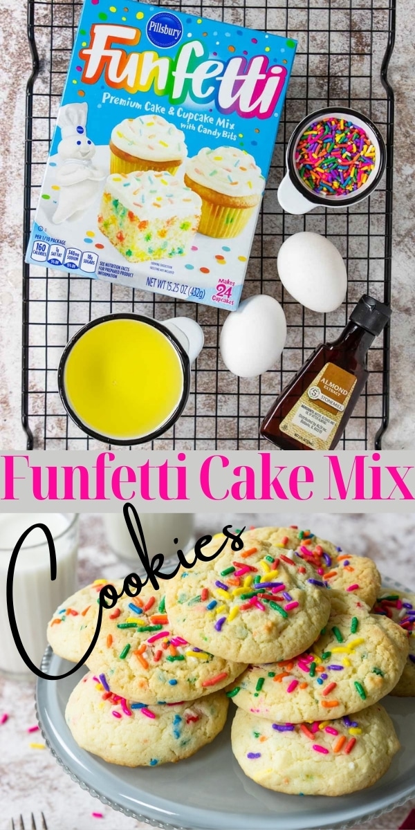 Funfetti Cake Mix Cookies Really EASY Cookies Mom's Dinner