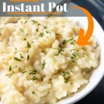 Instant Pot Risotto pin image with text