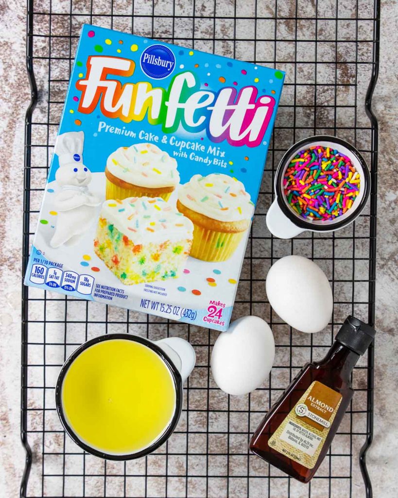 ingredients for funfetti cake mix cookies