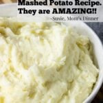 Instant Pot Mashed Potatoes with text overlay for Pinterest