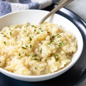 a bowl of creamy risotto