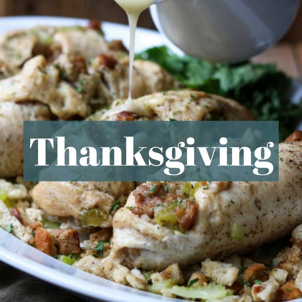 thanksgiving recipe category image with text