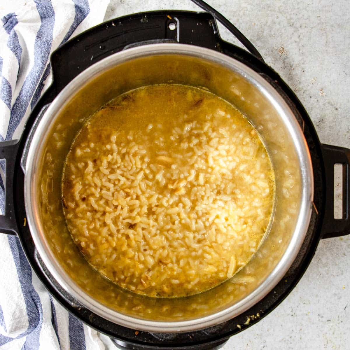 risotto cooked in the instant pot 