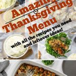 thanksgiving recipe collage with pinterest text overlay