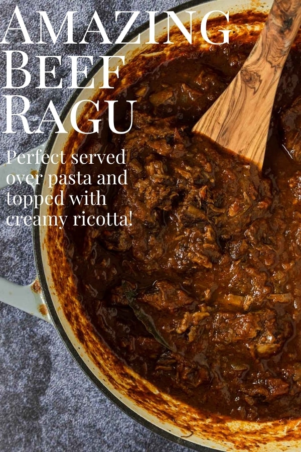 The Best Slow Simmered Beef Ragu made with red wine Mom's Dinner