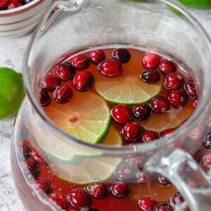 Cranberry Punch in a pitcher