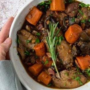 Coq Au Vin in a bowl