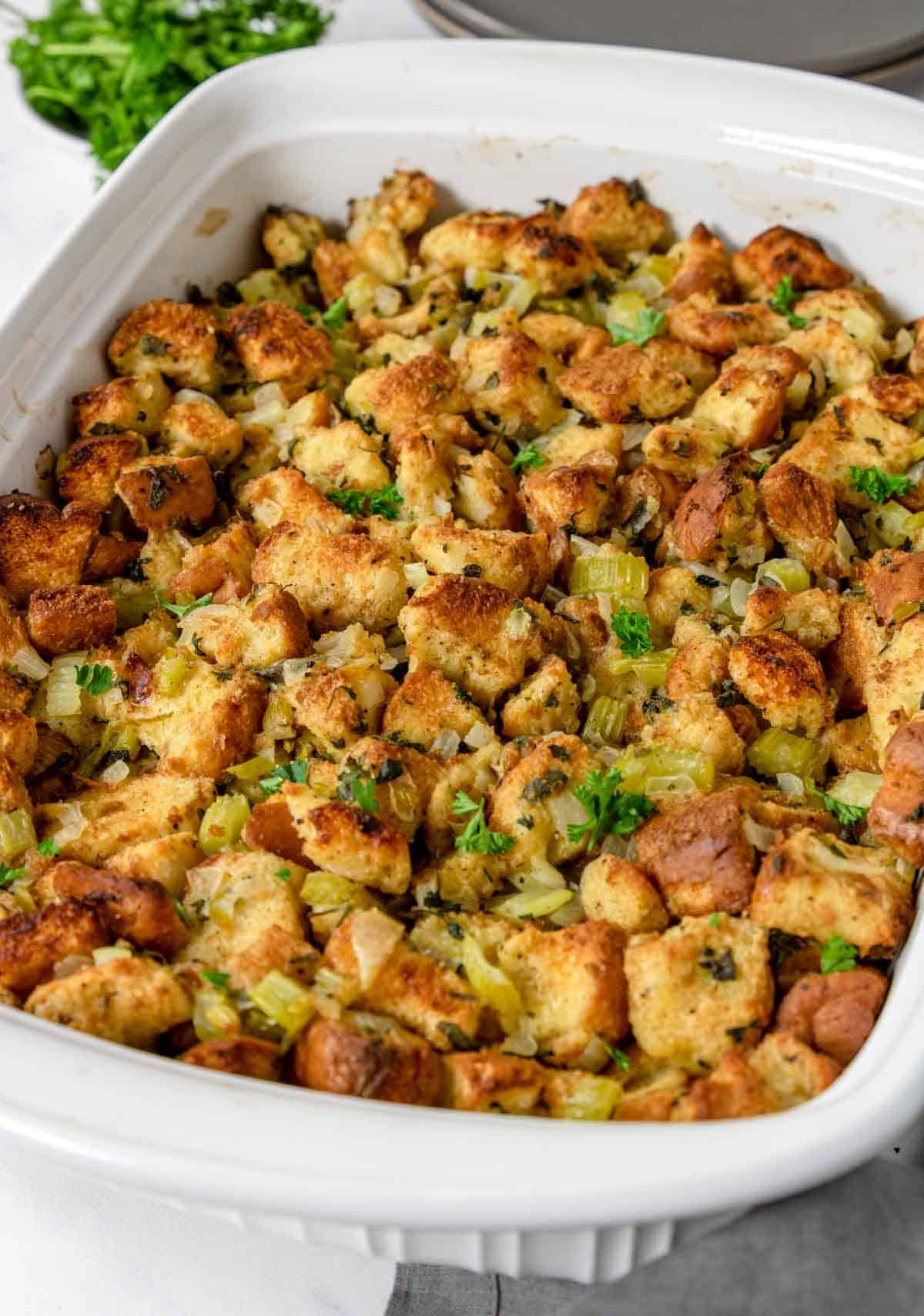 Grilled Bread Stuffing - Grilled Thanksgiving Stuffing Recipe