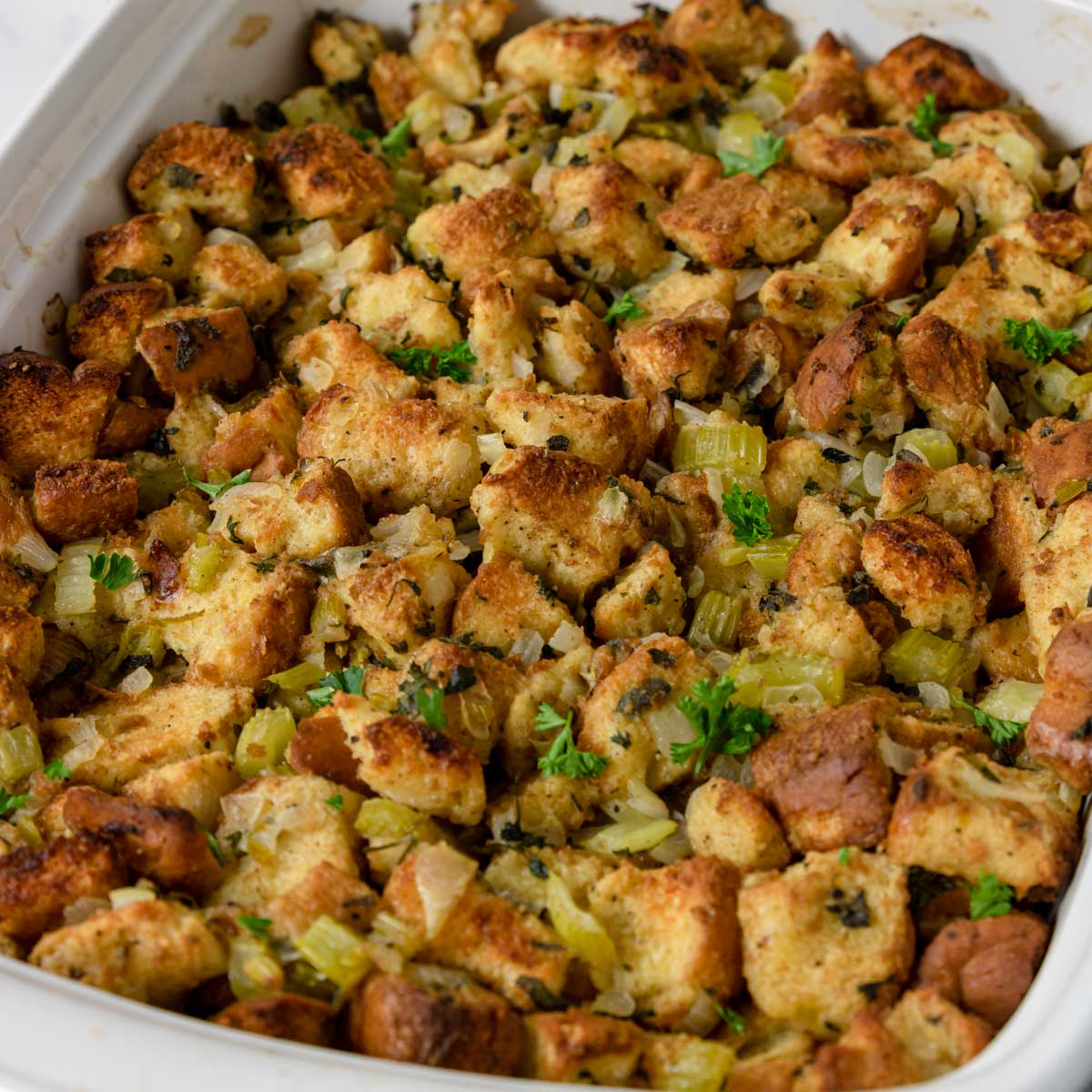 Homemade Stuffing | Traditional bread stuffing recipe - Mom's Dinner