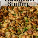 stuffing recipe image with pinterest text