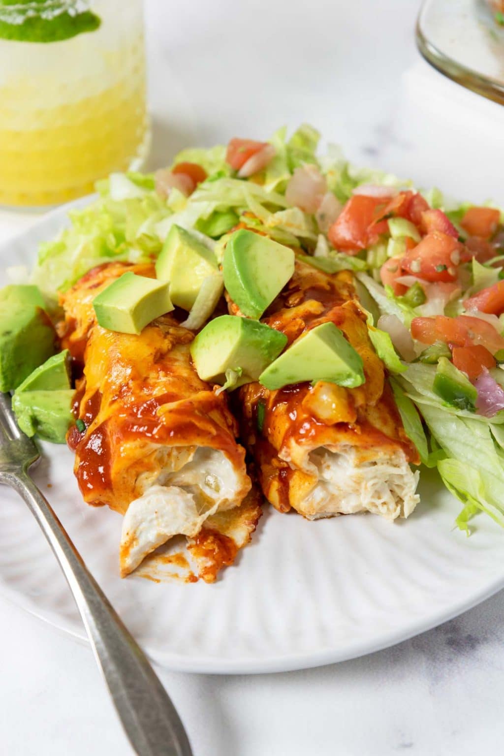 Cream Cheese Chicken Enchiladas Easy to make Mom's Dinner