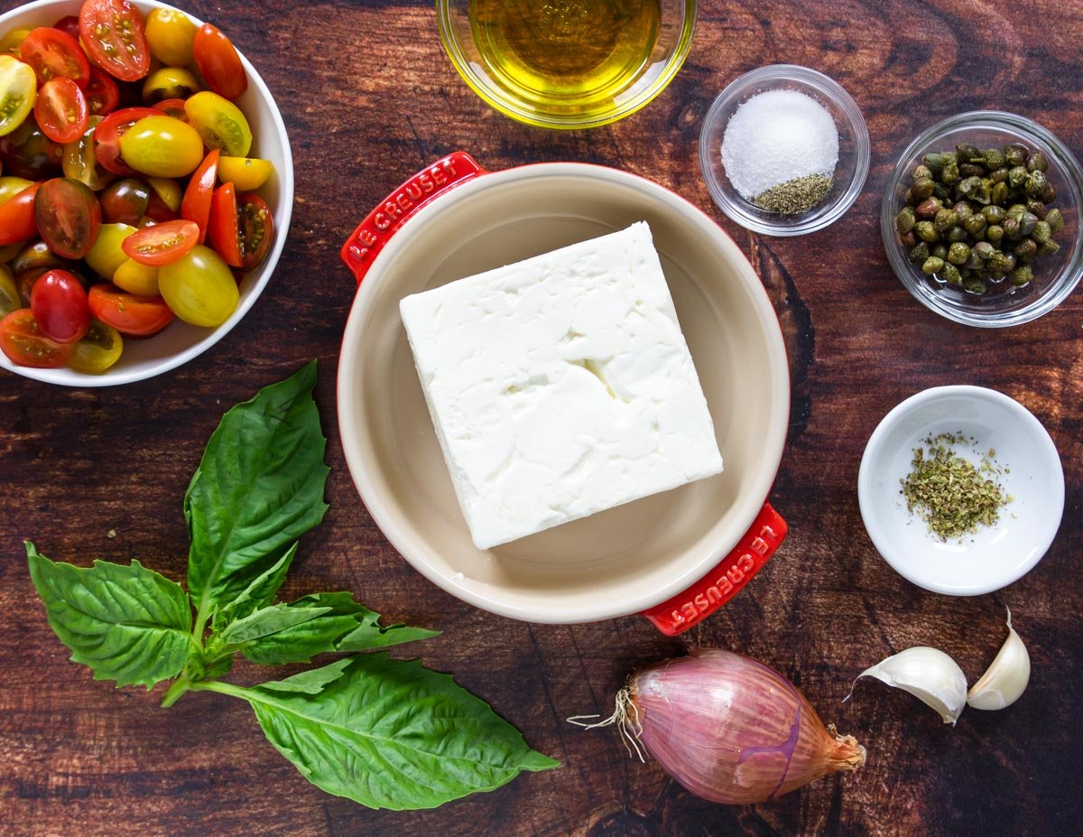 ingredients for baked feta