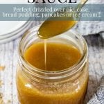 pinterest image for butter rum sauce with text