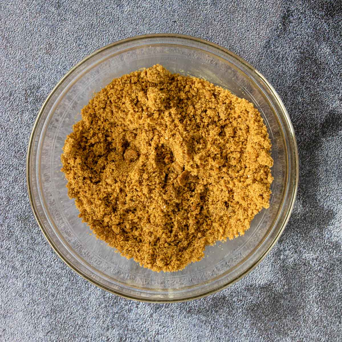 Cinnamon streusel in a bowl