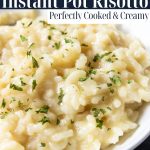how to make instant pot risotto web story cover with text
